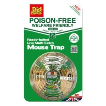 Ready-Baited Multi-Catch Live Mouse Trap - Black