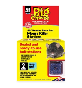 Ready-Baited Mouse Killer Station - Twinpack