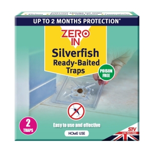 Zero In Silverfish Ready-Baited Traps - Twinpack